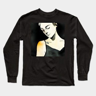 Serene in Black Long Sleeve T-Shirt